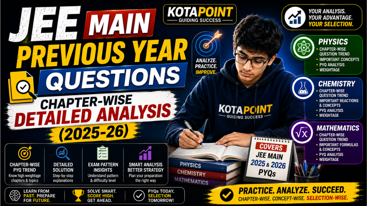 JEE Main Previous Year Questions - Chapter-wise Detailed Analysis (2025-26) 25 JEE Main Previous Year Questions Chapter wise Detailed Analysis 2025 26