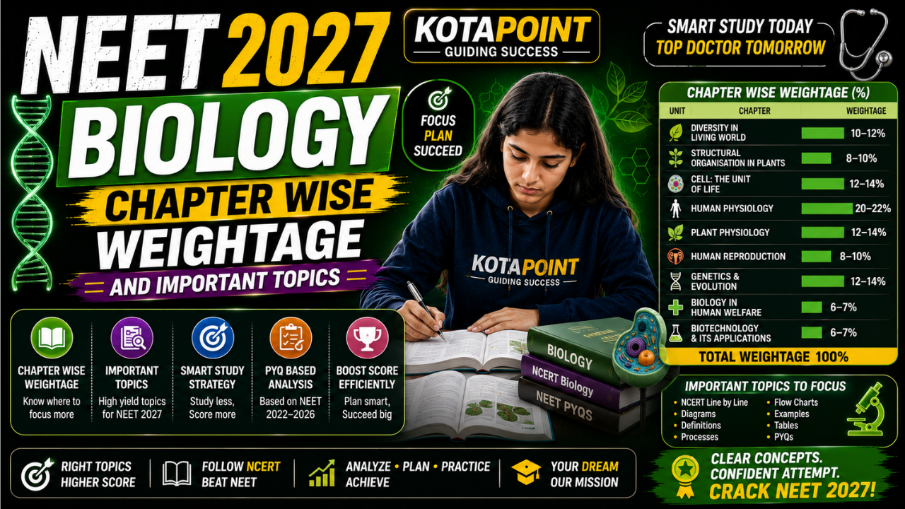 NEET 2027 Biology Chapter Wise Weightage and Important Topics 25 NEET 2027 Biology Chapter wise syllabus