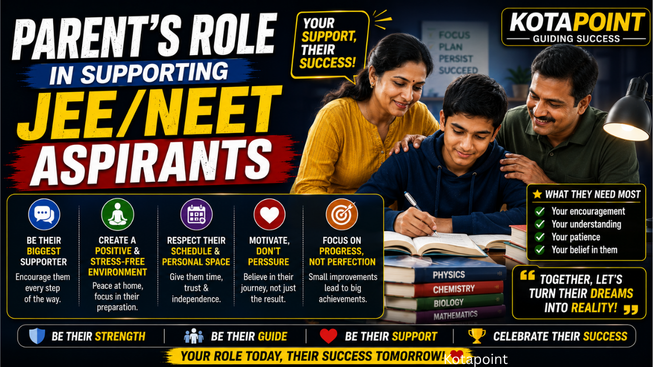 Parents role in supporting jeeneep aspirants