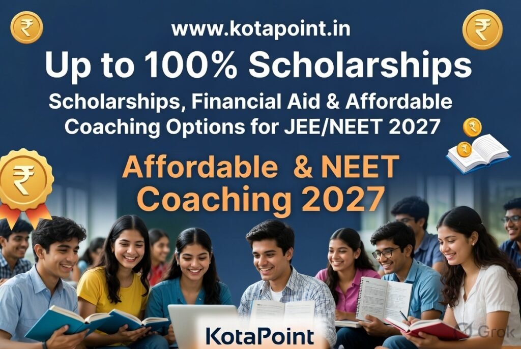Scholarships Financial Aid Affordable Coaching Options for JEENEET 2027 KotaPoint